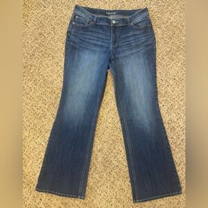 Maurices Dark Blue Flare Jeans Size 16R